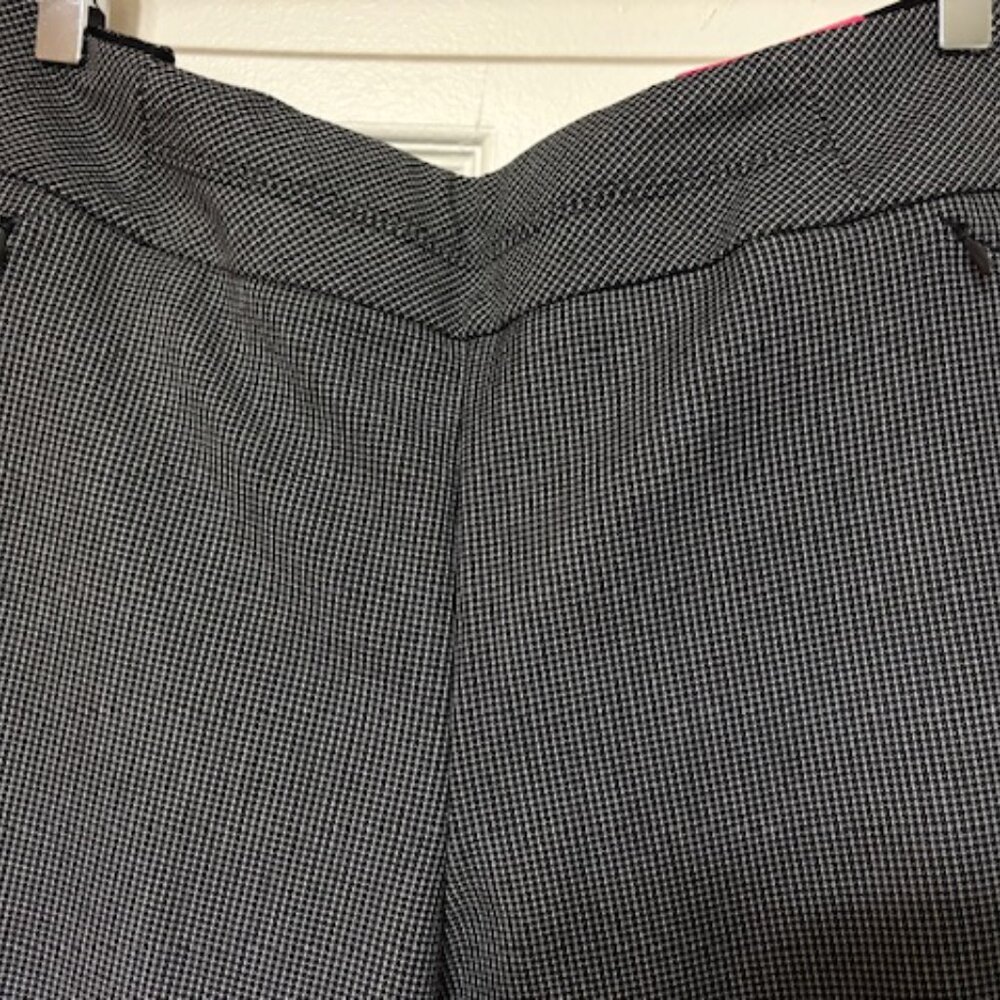 Investments NWT Black Check Slimming Pull-on Straight Leg Pants 18WShort - Picture 3 of 7